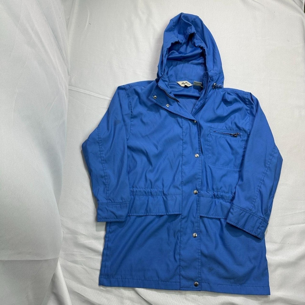 Eddie Bauer Jacket Women S Blue Hooded‎ Parka Coat Vintage